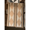 Cream White Diamond Border Tile