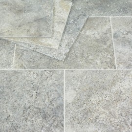 Silver Tumbled Travertine 406x610x12 MM