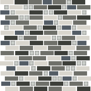 Grey/White/Black Mosaic Tile 295x310mm