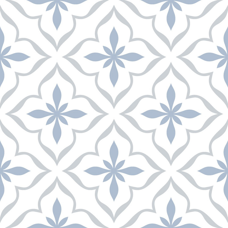 Antique Cube Pattern 20x20 Blue Matt