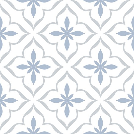 Antique Cube Pattern 20x20 Blue Matt