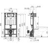 Alca Basic 2in1 1.0m Frame, Cistern & Chrome Plate
