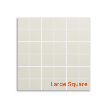 Ivory Polished Porcelain Large Square Mosaics 30x30cm