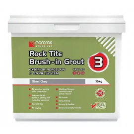 Norcros Rock-Tite Brush-In Grout - Steel Grey 15kg