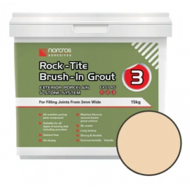 Norcros Rock-Tite Brush-In Grout - Blanched Almond 15kg