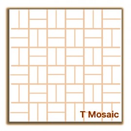 Ivory Polished Porcelain T Mosaic 30x30cm Ivory Polished Porcelain Tile effect Mosaics