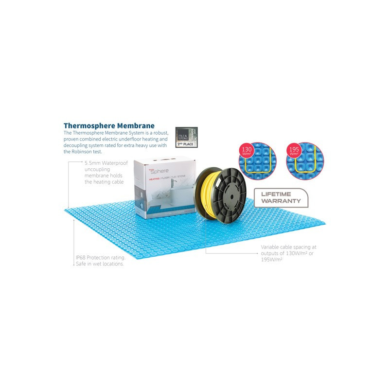 ThermoSphere Membrane Underfloor Heating Cable 175mtr