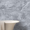 Silver Storm Grey Marble-Effect Porcelain Tile 60x120cm