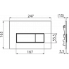 Flush plate for pre-wall installation systems, GOLD-matt