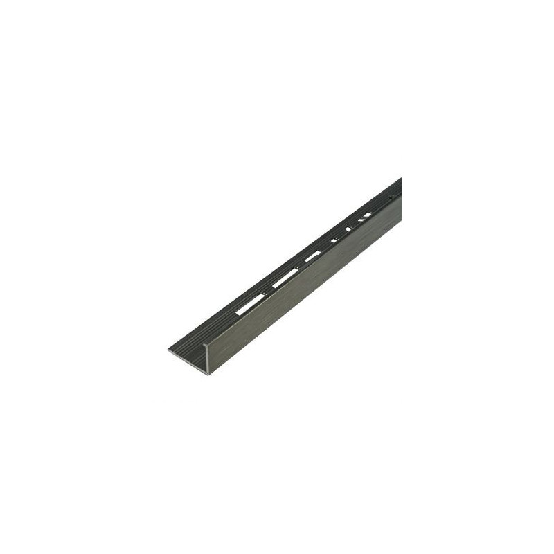 10mm L Shape Brushed Platimum Aluminium