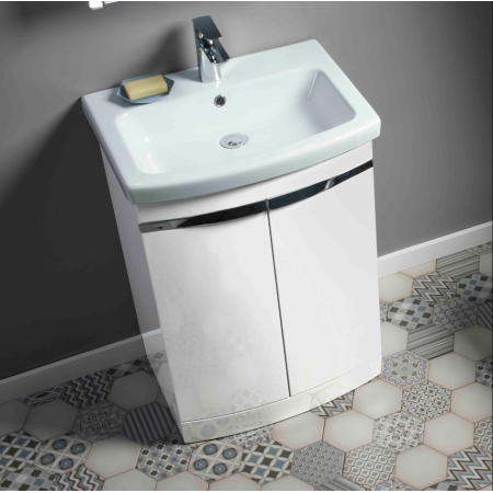 Roper Rhodes Plan 600 Floor Standing Vanity Unit in White + Basin