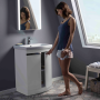 Roper Rhodes Plan 600 Floor Standing Vanity Unit in White + Basin