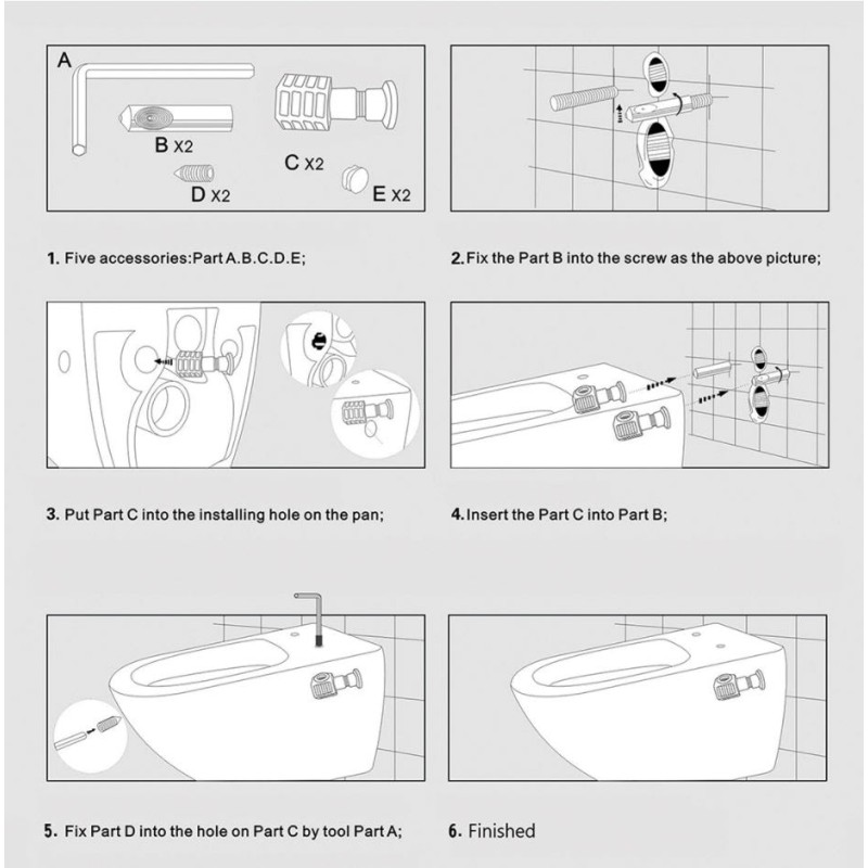 Wc Post Vienne Wall Hung WC Pan - White | Laporsa