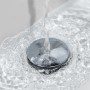 Universal basin waste finished in a high-shine Polished Chrome