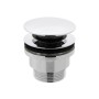 Universal basin waste finished in a high-shine Polished Chrome