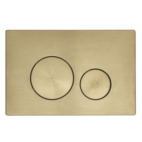 Rondo Dual Flush Push Plate in Brushed Brass Rondo Dual Flush Push Plate in Brushed Brass