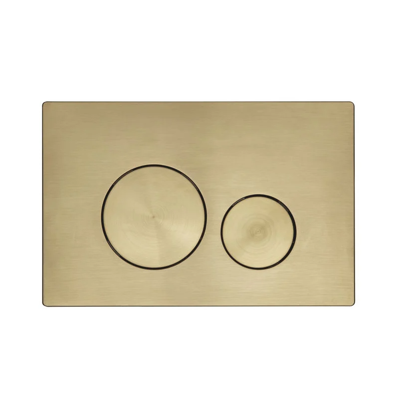 Rondo Dual Flush Push Plate in Brushed Brass