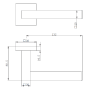 Sydney Brushed Brass Square Toilet Roll Holder Contemporary Bathroom Accessory