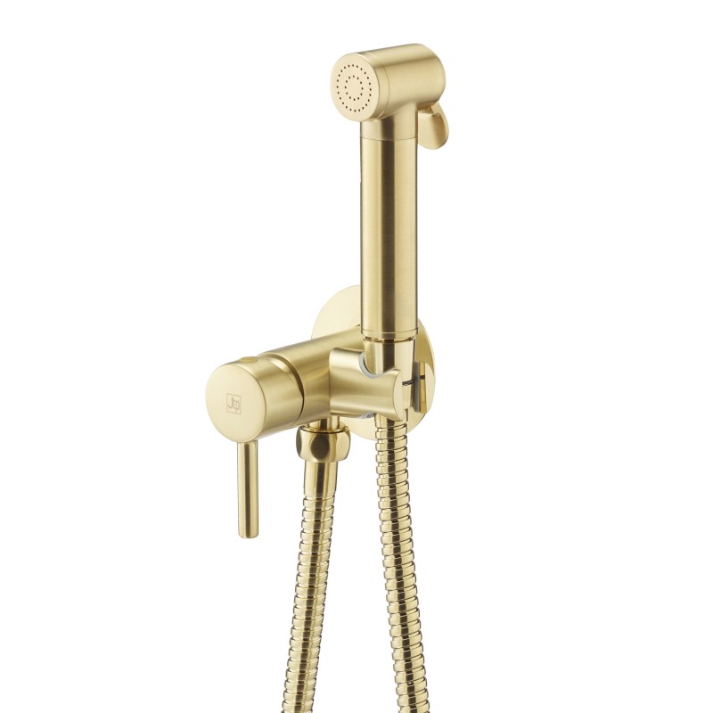 VOS Single Lever Douche Set for Cold and Hot Operation - Brushed Brass