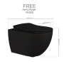 Creavit Free Wall Hung WC Matte Black