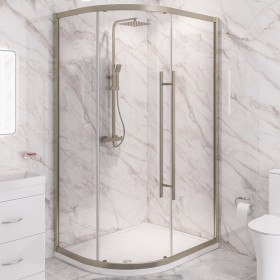Vantage 2000 6mm Easy Clean 1200x900mm Offset Quadrant Shower Enclosure - Brushed Brass Vantage 2000 6mm Easy Clean 1200x900mm Offset Quadrant Shower Enclosure - Brushed Brass