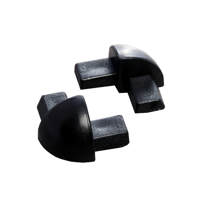 7mm New Black PVC Corners 2 Pack Cwmbran