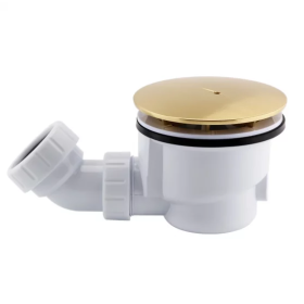 90mm High Flow Shower Waste - Brushed Brass 90mm High Flow Shower Waste - Brushed Brass