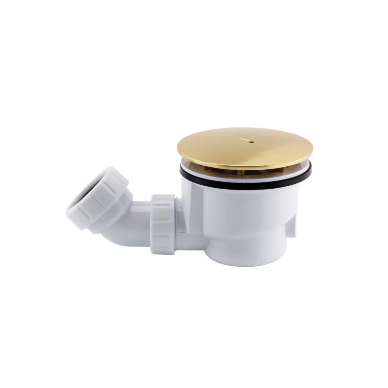 90mm High Flow Shower Waste - Brushed Brass