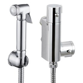 Astini Chrome Round Chrome Thermostatic Valve & Douche with Diverter Kit Astini Chrome Round Chrome Thermostatic Valve & Douche with Diverter Kit