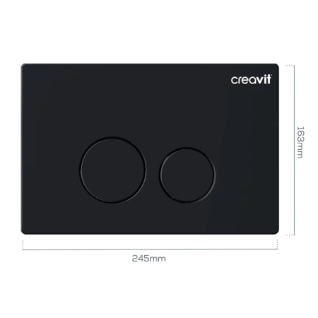 Creavit Terra Matte Black Painted Control Panel