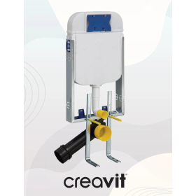 Creavit Concealed Cistern 3/6 Wall Hung WC Compatible with Metal Legs Creavit Concealed Cistern 3/6 Wall Hung WC Compatible with Metal Legs