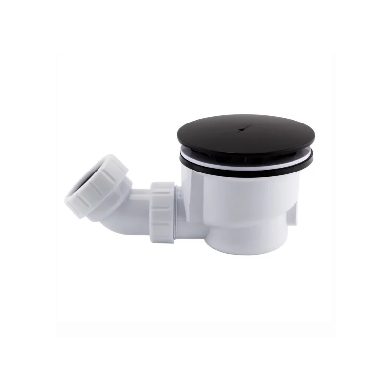 90MM HIGH FLOW SHOWER WASTE WITH ORCA BLACK COVER