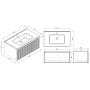Flauto Midnight Shadow 800 Wall Hung Vanity Unit & Basin