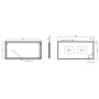 Noah LED Edge Touch Mirror W. Demister - 1200mm x 600mm