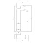 Brecon Freestanding Chrome Mono Bathroom Basin Tap