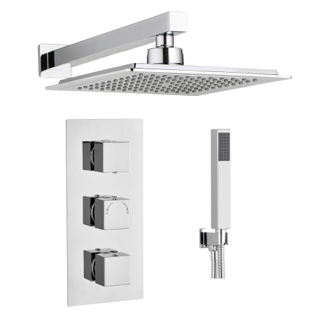 Concealed Thermostatic Shower Kit - Chrome
