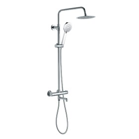 Chrome Round Thermostatic Overhead Shower & Handset with Bath Filler