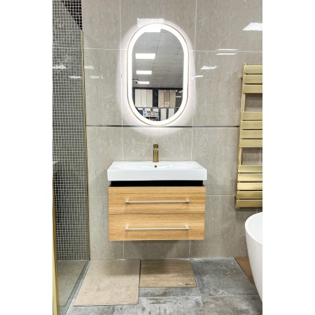 Ex-Display - Wenge and Red Oak Vanity Unit with Basin