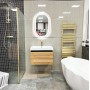 Ex-Display - Wenge and Red Oak Vanity Unit with Basin