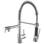 K-Vit Dual Spout Kitchen Mixer Tap with Pull Out Spray – Chrome