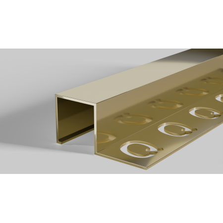 Metal Cubec Trim 2.5m - 10mm POLISHED BRASS