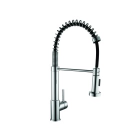 K-Vit KST001 Chrome Pull Out Kitchen Mixer Tap – Modern Spring Pull-Out Spray Tap