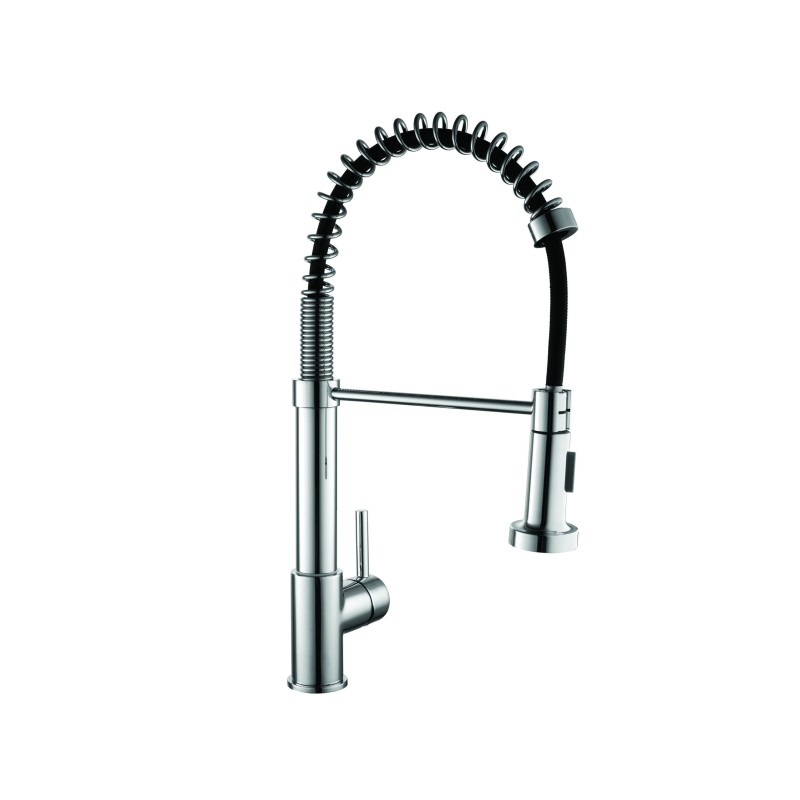 K-Vit KST001 Chrome Pull Out Kitchen Mixer Tap – Modern Spring Pull-Out Spray Tap