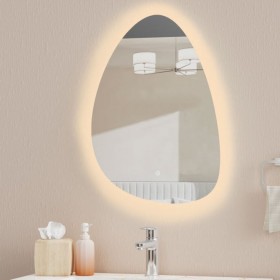 Sophie Brushed Bronze Pebble 500mm LED Touch Mirror