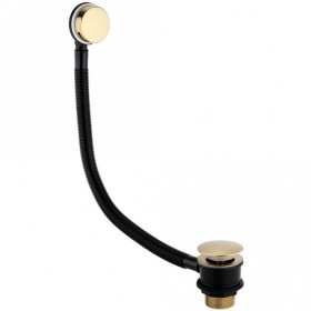 Brushed Brass Round Bath Waste & Overflow Brushed Brass Round Bath Waste & Overflow