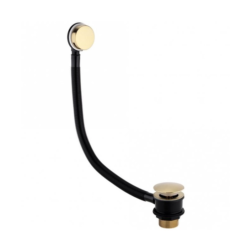Brushed Brass Round Bath Waste & Overflow