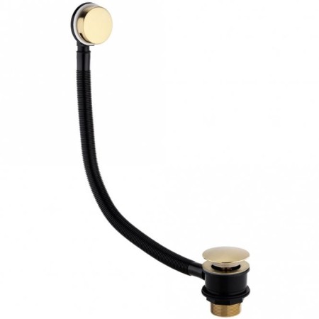 Brushed Brass Round Bath Waste & Overflow
