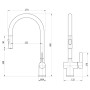 Mayhill Black & Rose Gold Single Lever Pull Out Kitchen Tap – Modern Kitchen Mixer Tap