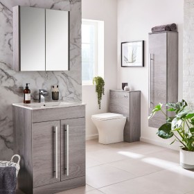 Purity Mirror Cabinet (500mm) - Grey Ash