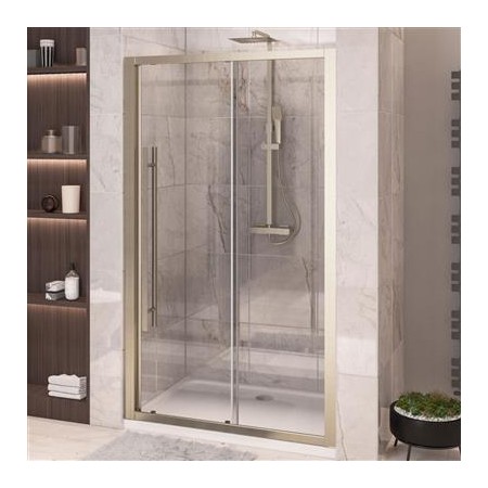 Eastbrook Vantage 2000 Easy Clean 1000mm Sliding Shower Door – Brushed Brass